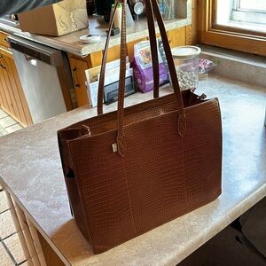 Beis Croc brown bag “the work tote”